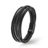 schwarzes lederarmband herren uniqal magnet geflochten sale